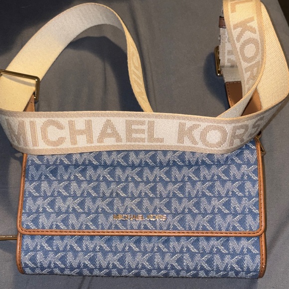 Michael Kors Handbags - Michael Kors Blue and Brown women’s bag
